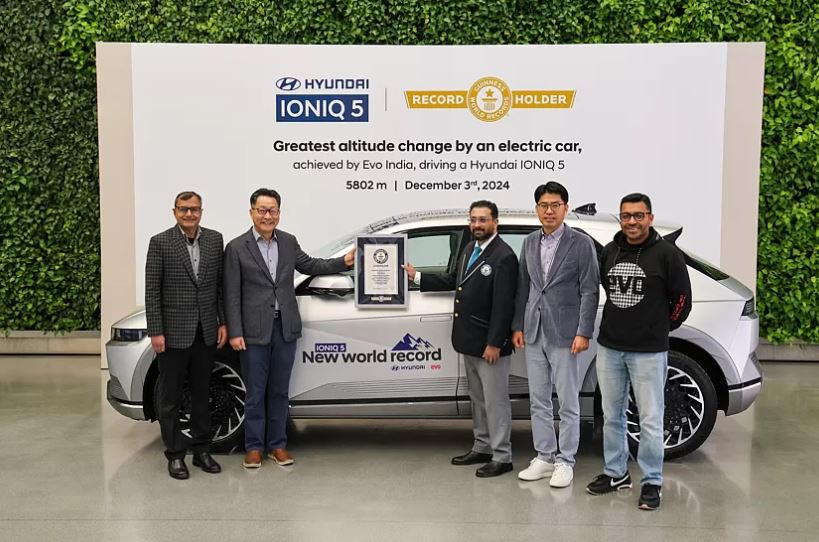 Электрокроссовер Hyundai Ioniq 5 установил рекорд Гиннесса по перепаду высот за одну поездку